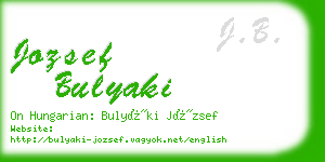 jozsef bulyaki business card